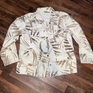NWOT Chicos Tropical Denim Jacket